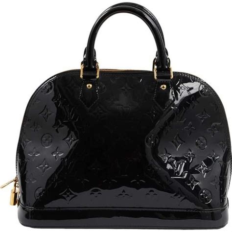 louis vuitton black patent purse|louis vuitton alma pm.